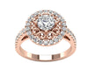SI1/G 1.35Ct Not Enhanced Diamond Jewelry 14Kt White / Yellow / Rose Gold Designer Solitaire Ring Anniversary Band