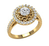 SI1/G 1.35Ct Not Enhanced Diamond Jewelry 14Kt White / Yellow / Rose Gold Designer Solitaire Ring Anniversary Band
