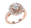 SI1/G 1.35Ct Not Enhanced Diamond Jewelry 14Kt White / Yellow / Rose Gold Designer Solitaire Ring Anniversary Band
