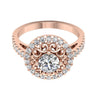 SI1/G 1.35Ct Not Enhanced Diamond Jewelry 14Kt White / Yellow / Rose Gold Designer Solitaire Ring Anniversary Band