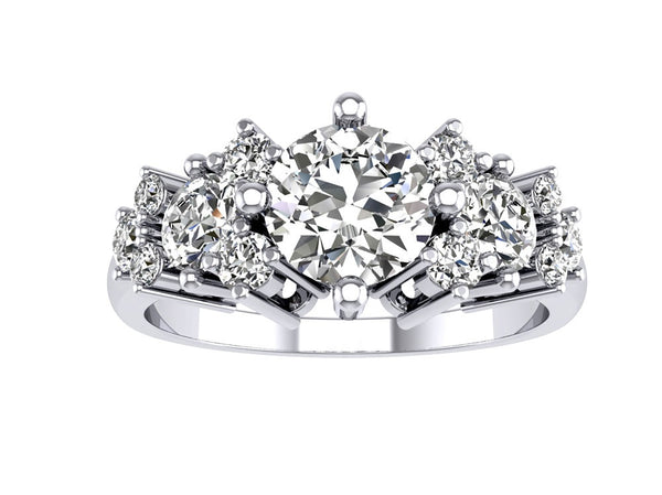 Unique I1/G Not Enhanced 1.35CTW Sparkly Diamond 14K Solid Gold Prong Set Solitaire Anniversary Ring Band
