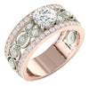 Excellent I1/G Huge 2.35Ct Round Cut Sparkly Diamond 14Kt Solid Gold Solitaire Engagement Ring Band