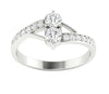 SI1/G 0.80TCW Forever Us Two Stone Natural Diamond 14Kt Solid Gold Solitaire Engagement Ring Band 8.05 MM