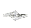 SI1/G 0.80TCW Forever Us Two Stone Natural Diamond 14Kt Solid Gold Solitaire Engagement Ring Band 8.05 MM