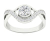 Excellent I1/G Natural 1.00Ct Diamond 14Kt Solid Gold Prong & Bezel Set Solitaire with Accents Ring Band