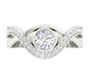 Excellent I1/G Natural 1.00Ct Diamond 14Kt Solid Gold Prong & Bezel Set Solitaire with Accents Ring Band
