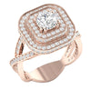 Huge Sparkly I1/G 3.00Ct Round Cut Diamond Solitaire Engagement Ring Band 14Kt White / Yellow / Rose Gold Size 4-10
