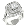 Huge Sparkly I1/G 3.00Ct Round Cut Diamond Solitaire Engagement Ring Band 14Kt White / Yellow / Rose Gold Size 4-10