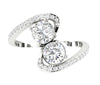 I1/G Not Enhanced 1.60Ct Forever Us 2 Stone Diamond 14Kt Solid Gold Solitaire Engagement Ring Band