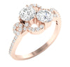 Prong Set I1/G 1.35Ct Forever Us Two Stone Diamond Jewelry 14K Solid Gold Solitaire Engagement Ring Band