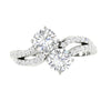 Forever Us 2 Stone I1/G 1.50Ct Not Enhanced Diamond 14Kt White / Yellow / Rose Gold Excellent Solitaire Anniversary Ring Band