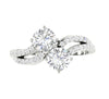 Forever Us 2 Stone I1/G 1.50Ct Not Enhanced Diamond 14Kt White / Yellow / Rose Gold Excellent Solitaire Anniversary Ring Band