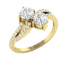 Forever Us 2 Stone I1/G 1.50Ct Not Enhanced Diamond 14Kt White / Yellow / Rose Gold Excellent Solitaire Anniversary Ring Band