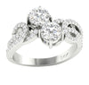 Comfort fit Polished Shiny I1/G 1.60Ct Natural Forever Us Two Stone Diamond Solitaire Ring Engagement Band