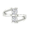 Appraisal I1/G 1.01Ct Natural Sparkly Diamond 14K Gold Bar Set Solitaire Engagement Ring Band 12.95MM