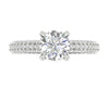 Sparkly I1/G Huge 2.00Ct Real Diamond Jewelry 7.20MM Solitaire Engagement Ring Band 14Kt Solid White Gold