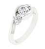 Excellent I1/G 1.00Ct Natural Diamond Jewelry 14Kt Solid Gold Solitaire Three Stone Engagement Ring Band