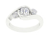 Excellent I1/G 1.00Ct Natural Diamond Jewelry 14Kt Solid Gold Solitaire Three Stone Engagement Ring Band