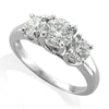 Three Stone Engagement Ring Band I1/G 0.75Ct Natural Diamond Jewelry Solid 14Kt White Gold Appraisal