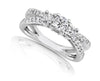 14Kt Solid Gold I1/G 0.75Ct Genuine Diamond Jewelry Split Shank Solitaire Three Stone Ring Engagement Band