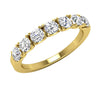 VS1/F 1.25Ct Genuine Diamond Jewelry 14Kt Solid Gold 7 Stone Engagement Wedding Ring Band 3.60MM