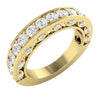 New I1/G 1.50Ct Real Diamond 14Kt White / Yellow / Rose Gold Prong Set Engagement Wedding Ring Band