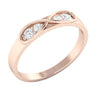 14Kt White / Yellow / Rose Gold I1/G 0.30Ct Real Diamond Prong Set Anniversary Wedding Ring Band
