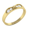 14Kt White / Yellow / Rose Gold I1/G 0.30Ct Real Diamond Prong Set Anniversary Wedding Ring Band