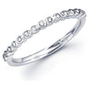 I1/G Real 0.40Ct Diamond Jewelry Solid 14Kt White Gold 1.90MM Engagement Wedding Stackable Ring Band