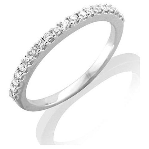 I1/G 0.60Ct Natural Diamond 14K White / Yellow / Rose Gold Prong Set Engagement Wedding Stackable Ring Band