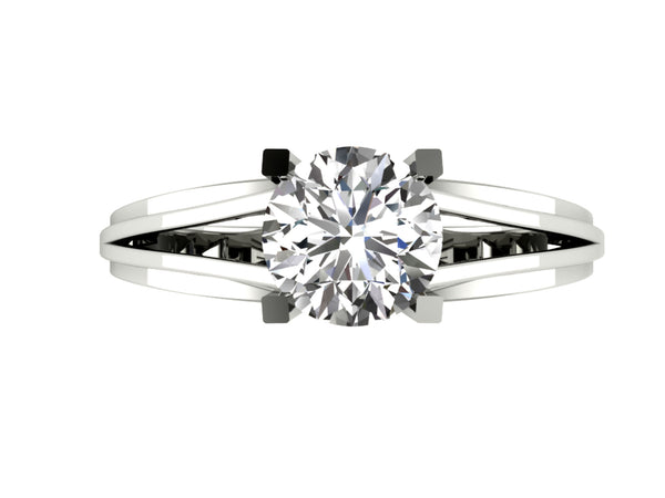 Unique I1/G 1.30Ct Natural Diamond 14K White / Yellow / Rose Gold 6.75MM Solitaire Engagement Ring Band