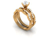 I1/G Real 1.25Ct Diamond 14K White / Yellow / Rose Gold Comfort fit Polished Shiny Bridal Engagement Ring Set Band