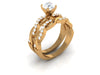 I1/G Real 1.25Ct Diamond 14K White / Yellow / Rose Gold Comfort fit Polished Shiny Bridal Engagement Ring Set Band