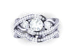 I1/G Genuine 1.80Ct Diamond 14K Solid Gold Comfort fit Polished Shiny Bridal Ring Engagement Set Band