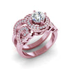 Excellent I1/G 1.80Ct Not Enhanced Diamond Bridal Ring Engagement Set Band 14Kt Solid White Gold