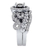 Excellent I1/G 1.60Ct Round Brilliant Cut Diamond 14K White / Yellow / Rose Gold Bridal Ring Set Engagement Band