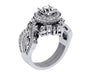 I1/G Huge 2.00Ct Not Enhanced Diamond 14Kt Solid Gold Prong & Bezel Set Designer Bridal Ring Set Engagement Band