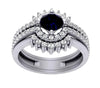 Excellent I1/G 0.80Ct Natural Diamond 14K Solid Gold Prong Set Bridal Engagement Ring Set Band 12.20MM