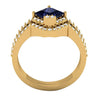 Excellent Genuine I1/G 0.60Ct Diamond 14K Solid Gold Bridal Engagement Ring Set Band 10.50MM