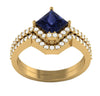 Excellent Genuine I1/G 0.60Ct Diamond 14K Solid Gold Bridal Engagement Ring Set Band 10.50MM