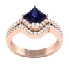 Excellent Genuine I1/G 0.60Ct Diamond 14K Solid Gold Bridal Engagement Ring Set Band 10.50MM