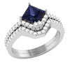 Excellent Genuine I1/G 0.60Ct Diamond 14K Solid Gold Bridal Engagement Ring Set Band 10.50MM