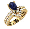 Unique I1/G 0.75Ct Not Enhanced Diamond 14K White / Yellow / Rose Gold Bridal Wedding Ring Set Band