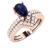 Unique I1/G 0.75Ct Not Enhanced Diamond 14K White / Yellow / Rose Gold Bridal Wedding Ring Set Band