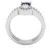 Unique I1/G 0.75Ct Not Enhanced Diamond 14K White / Yellow / Rose Gold Bridal Wedding Ring Set Band