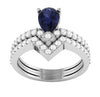 Unique I1/G 0.75Ct Not Enhanced Diamond 14K White / Yellow / Rose Gold Bridal Wedding Ring Set Band