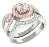 I1/G Huge 2.00Ct Round Brilliant Cut Diamond Bridal Ring Anniversary Set Band 14Kt White / Yellow / Rose Gold