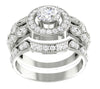 14Kt Solid Gold Appraisal I1/G 1.40Ct Round Brilliant Cut Diamond Bridal Ring Set Wedding Band 12.65MM