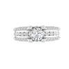I1/G Real 3.75TCW Diamond 14kt White / Yellow / Rose Gold Excellent Bridal Engagement Ring Set Band 8.00MM