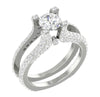 I1/G Real 3.75TCW Diamond 14kt White / Yellow / Rose Gold Excellent Bridal Engagement Ring Set Band 8.00MM